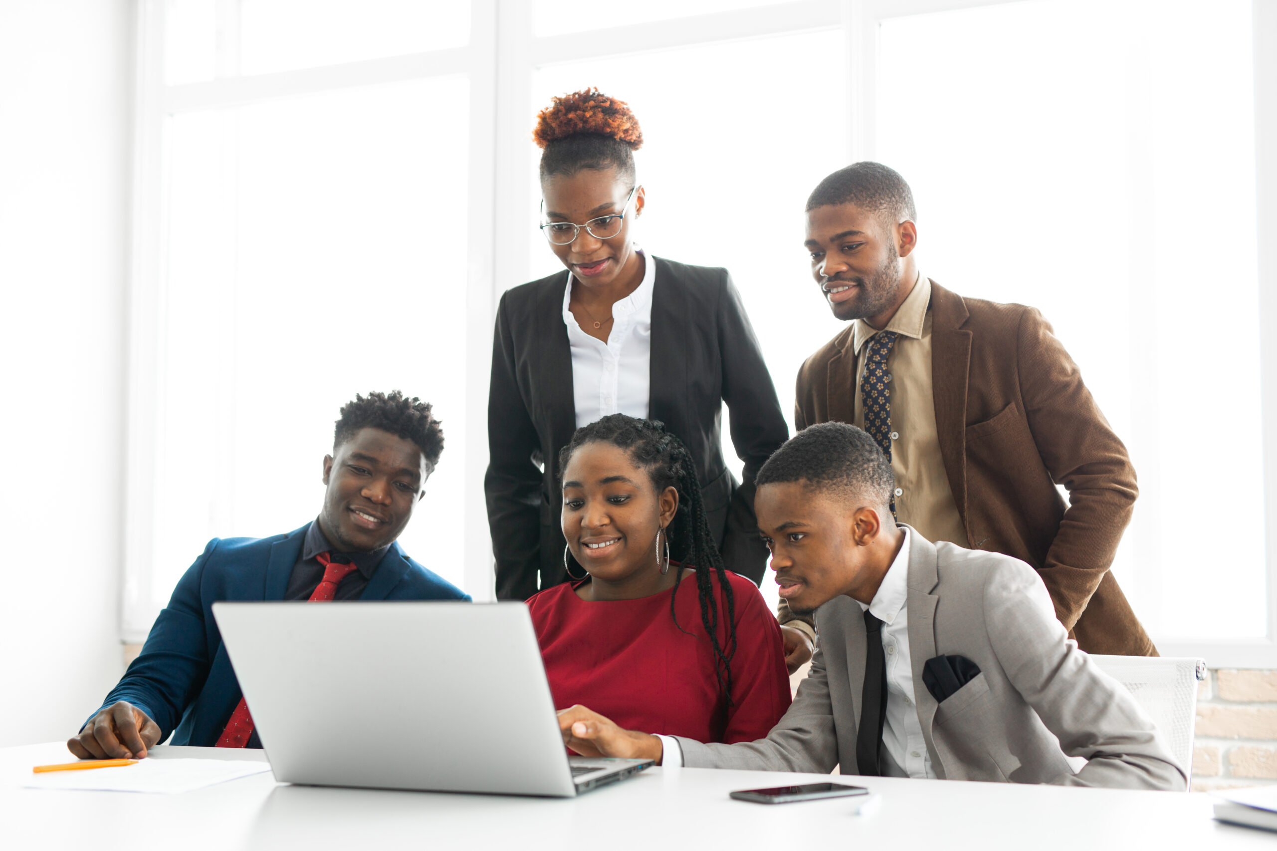 Team,Of,Young,African,People,In,The,Office,At,The