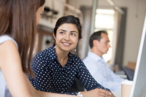 young woman as a sales intern